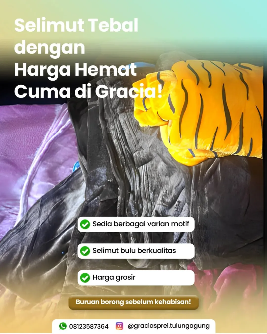 <p>Selimut tebal dengan harga hemat cuman di Graci